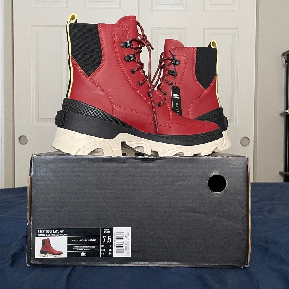 Sorel Women's Red Lace Up Boots